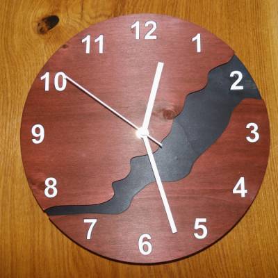 Mahagoni Harmony – Design-Wanduhr in edler Holzoptik, leise & stilvoll, 30 cm