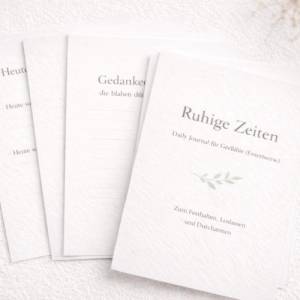 Ruhige Zeiten – Minimalistisches Daily Journal | Achtsamkeit & Gefühle Tagebuch zum Ausdrucken (PDF)