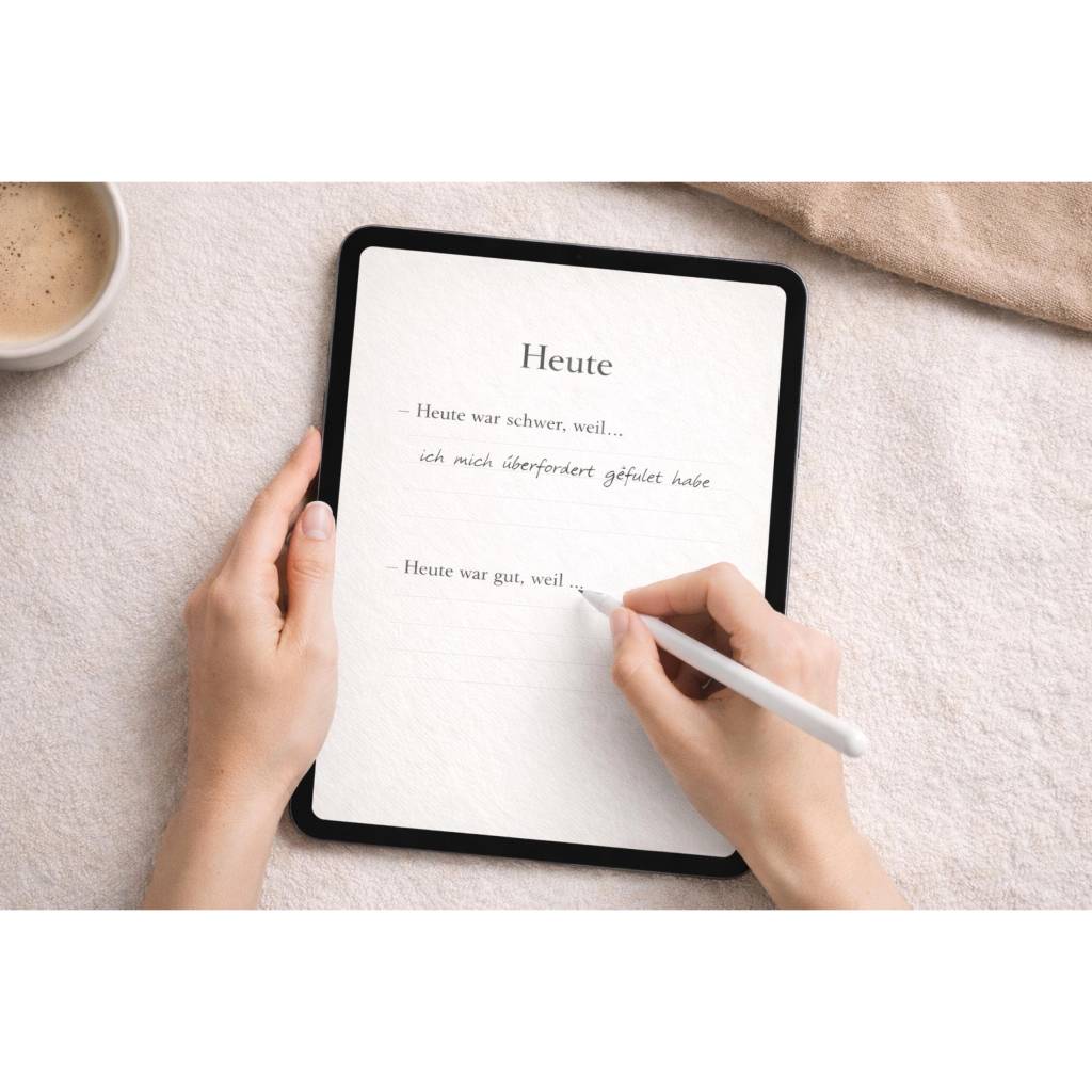 Ruhige Zeiten – Minimalistisches Daily Journal | Achtsamkeit & Gefühle Tagebuch zum Ausdrucken (PDF) Bild 2