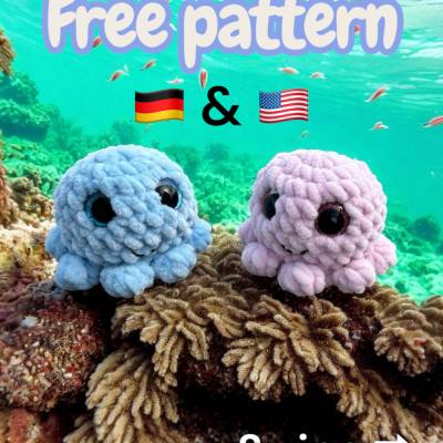 Kostenlose Häkelanleitung Amigurumi Oktopus