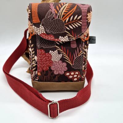 Kleine Umhängetasche/Handytasche mit Hasen