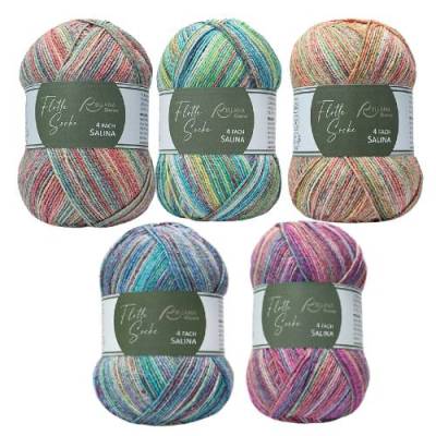 Rellana Garne "Flotte Socke" Salina – 76% Baumwolle, super weich & pflegeleicht
