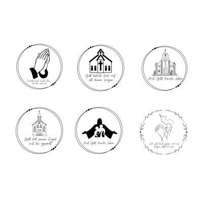 Kirche Bundle PNG SVG Datei - Download Plotterdatei - Plotter File - Kirche Fisch Bibel Kreuz Christlich -Cricut