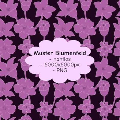 Nahtloses pinkes Blumenfeld-Muster PNG – Perfekt für Print & Design