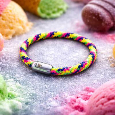 „Bitte ein Eis“  Segelseilarmband mit Edelstahlverschluß inkl.  Gravur