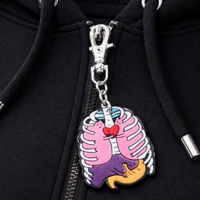 Anatomie Brustkorb Zipper – Origineller Reißverschluss Anhänger für Mediziner Physiotherapeut