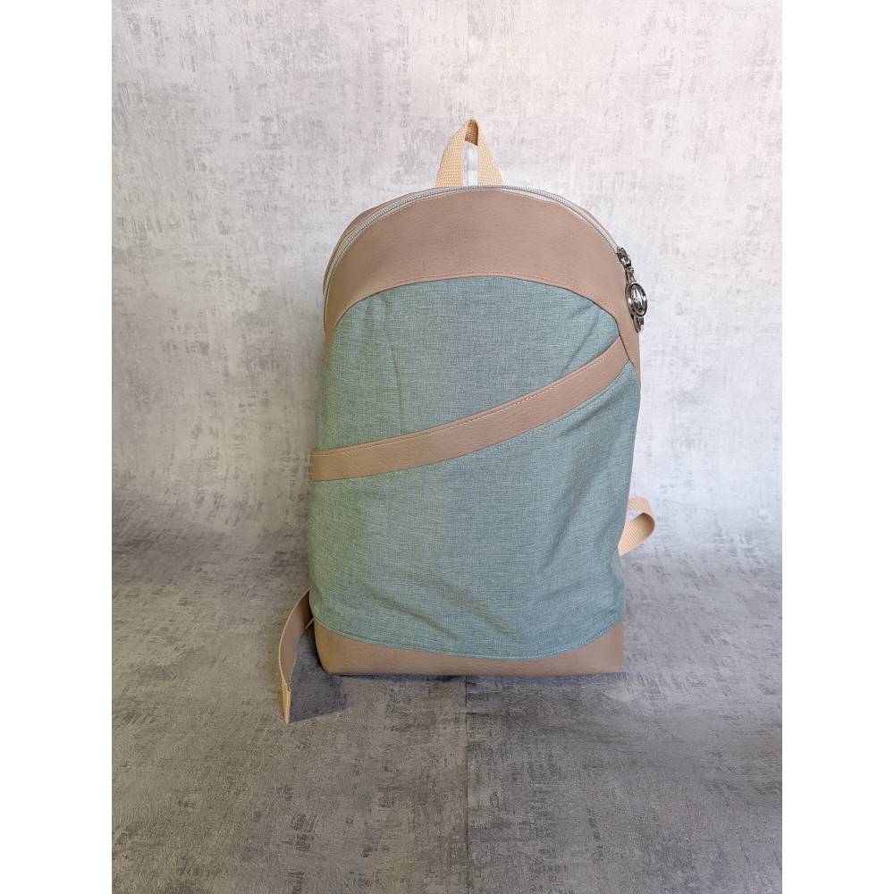 Rucksack Mint aus Softshell, handgefertigter Rucksack Bild 1
