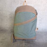 Rucksack Mint aus Softshell, handgefertigter Rucksack
