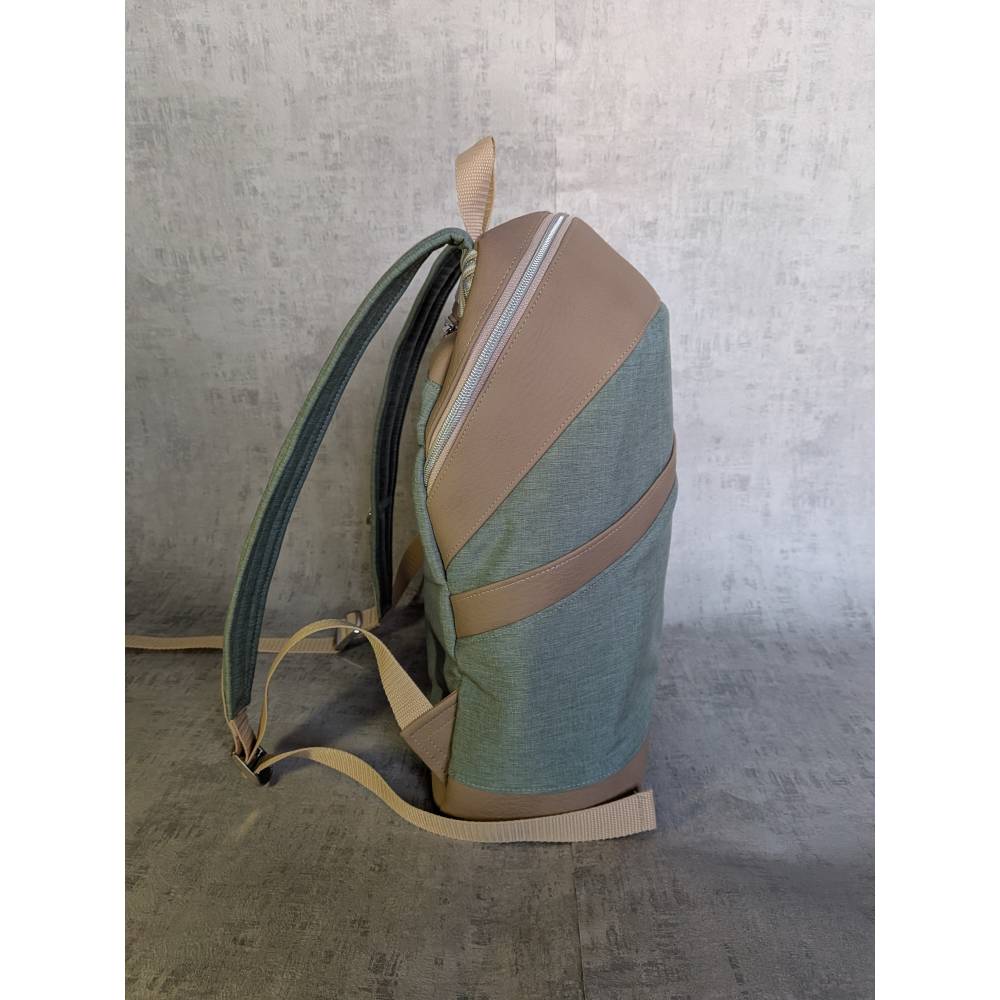 Rucksack Mint aus Softshell, handgefertigter Rucksack Bild 5