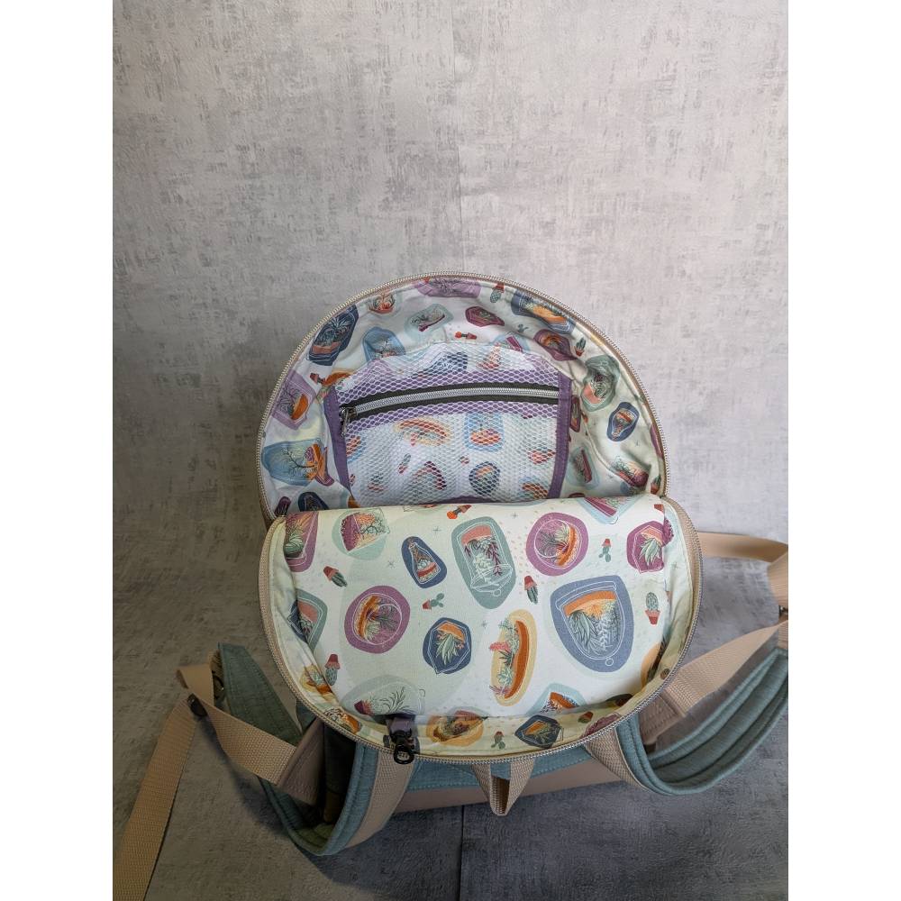 Rucksack Mint aus Softshell, handgefertigter Rucksack Bild 7