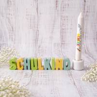 Schulkind Schriftzug – Personalisierbare Einschulungsdeko | Tischdeko Einschulung | 3 Farben wählbar