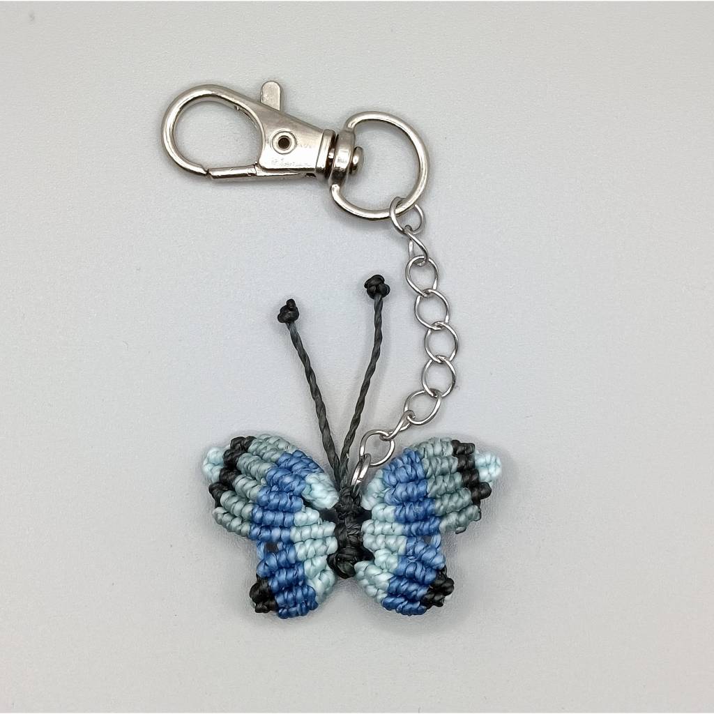 Makramee Schlüsselanhänger Schmetterling Bild 1