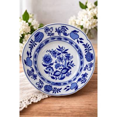Schumann Arzberg Porzellan Schüssel Zwiebelmuster blau weiß Vintage 22,5 cm