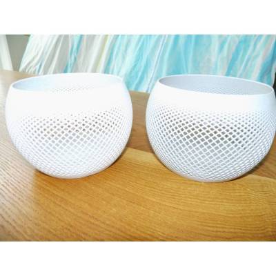 Mesh Bowl "The Twins" – 3D gedruckte Marmor-Netzschalen, 2 Farben wählbar, modernes Wohnaccessoire