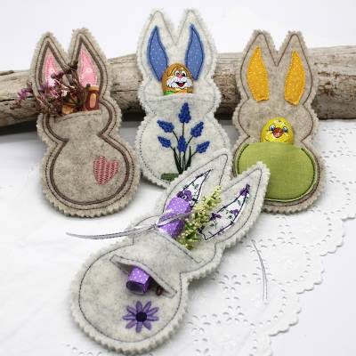 ITH Stickdatei Wunscherfüller Hasen Geld verschenken Geschenkidee