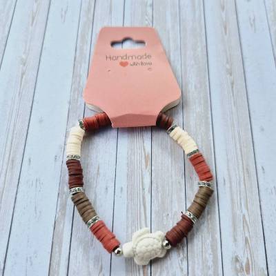 Armband Armbänder Tonperlenarmband Sommerarmband Boho-Armband Schildkröte