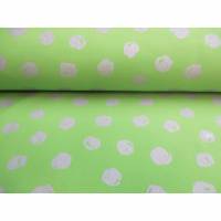 Reststück: 0,8m x 1,45 m Softshell Magic Reflection Punkte Dots grün