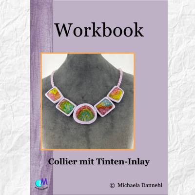 Edles Polymer Clay Collier mit schimmernden Inlays aus Modelliermasse  PDF Tutorial mit Filmmaterial