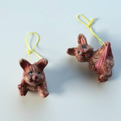 Vintage 2 Hase Figur Babyhase Osterhase Osterschmuck Keramikhase Osterdeko Ostern