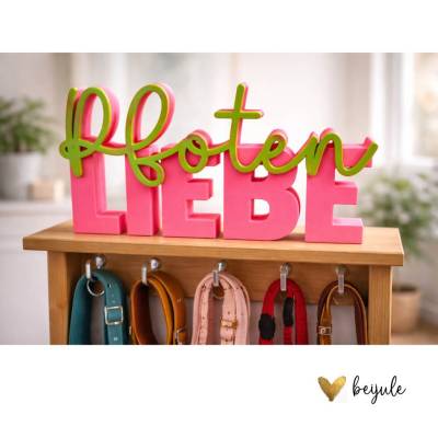 Schriftzug Pfotenliebe - 3D Druck