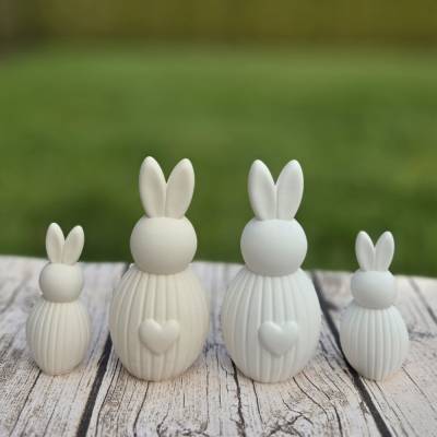 2 Deko Hasen ~ Hase mit Herz ~ Osterhase zum dekorieren ~ Hasenpaar Frühling ~ Ostern 