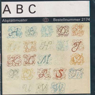 Handarbeitsheft 2174 "ABC" Abplättmuster erschienen beim Verlag für die Frau Vintage DDR