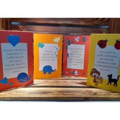 Abschiedskarte für die Erzieherin / den Erzieher aus dem Kindergarten 