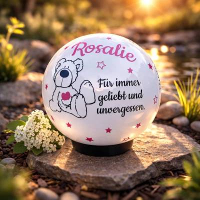 Grablicht Solar Sternenkind – Individuelles Licht als Grabschmuck mit persönlicher Gravur
