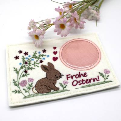 Stickdatei Mugrug Untersetzer Hase Ostern 13x18cm