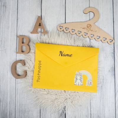 Postmappe aus Filz mit Rainbow Unicorn *personalisiert