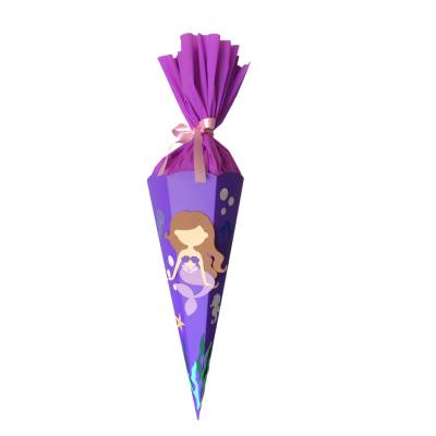 Meerjungfrau Schultüte Bastelset | Zuckertüte zur Einschulung | Schultüte aus Papier basteln | Schultüte Meerjungfrau