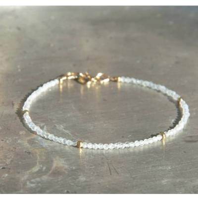 Zartes Mondstein-Armband 14k Goldfilled - Handgefertigt