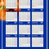 Jahreskalender 2027 auf einen Blick – mit der Zipfelmütze PDF – DIN A4 zum Ausdrucken