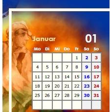 Jahreskalender 2027 auf einen Blick – mit der Zipfelmütze PDF – DIN A4 zum Ausdrucken Bild 2