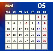 Jahreskalender 2027 auf einen Blick – mit der Zipfelmütze PDF – DIN A4 zum Ausdrucken Bild 4