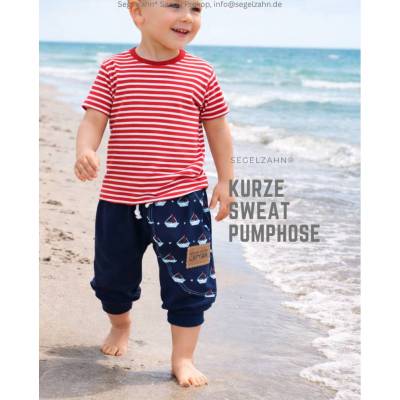 kurze Hose Kinder, Sweat Pumphose Dunkelblau Segelboote, Unisex Sommerhose Kinder Kleidung Segelzahn Sommerhosen Shorts