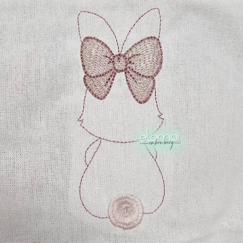 ITH Stickdatei SET Puschelschwanz-Hasen in 16Varianten für 13x18 Rahmen ITH-Deko, Ostergeschenk, Anhänger Bild 8