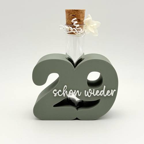 Geldgeschenk Geburtstag, "schon wieder 29", inkl. Reagenzglas, versch. Farben zur Auswahl,  Geld- bzw. Gutscheingeschenk