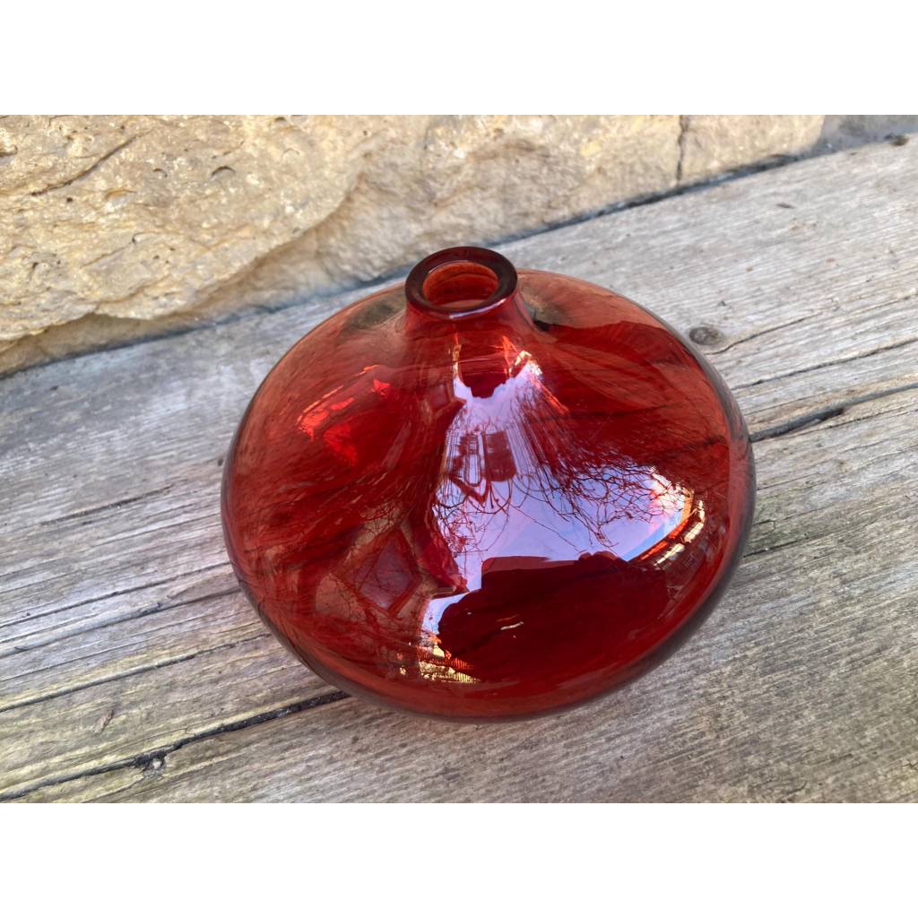 kleine IKEA SALONG Vase Johanna Jelinek Rot Glas Vintage 90er Jahre