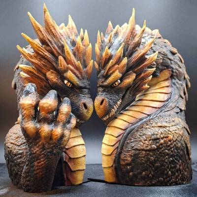 Buchstützen - Drache