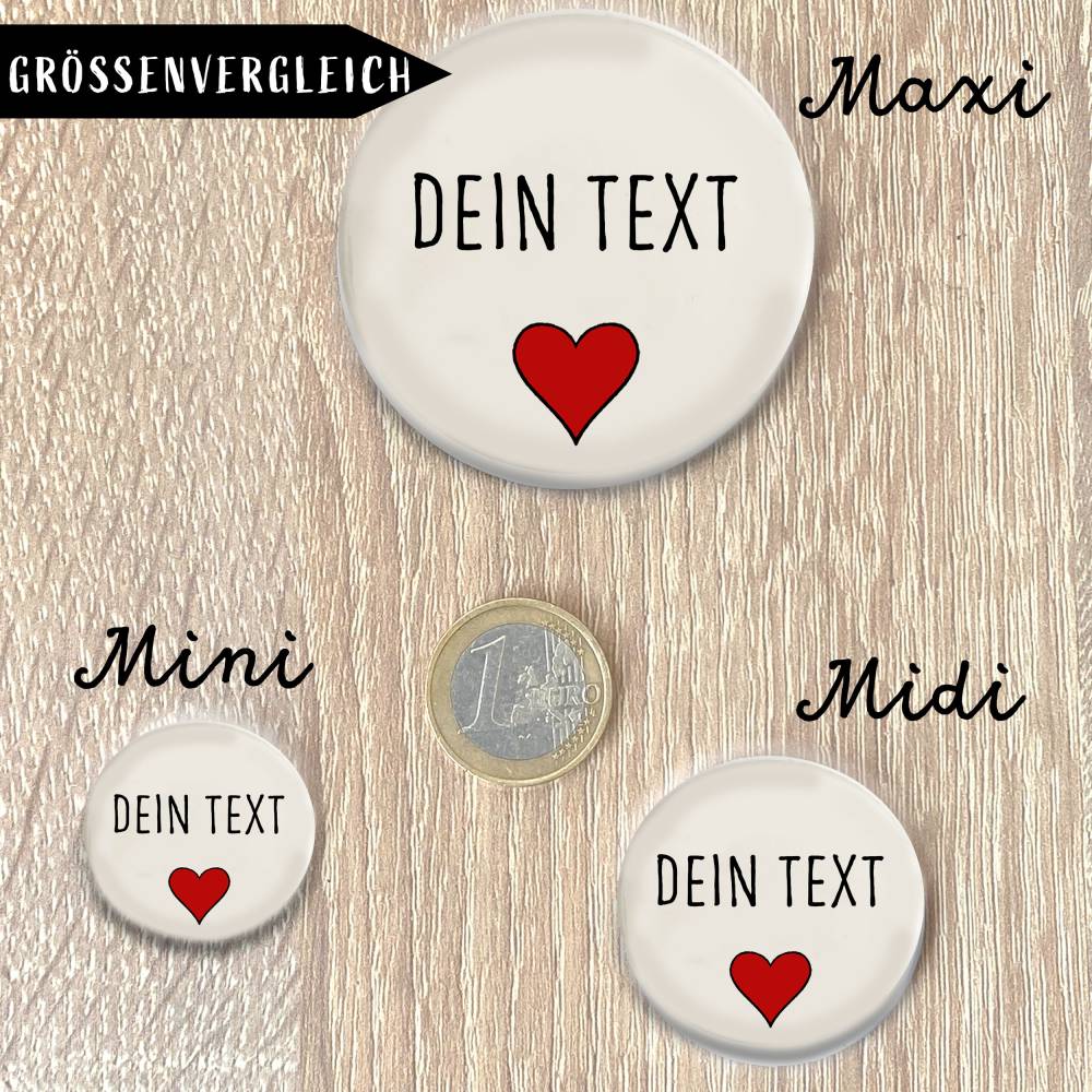 Individualisierter Button mit eigenem Foto/Text | 25/38/59mm | Gastgeschenk Hochzeit & Geburtstag Bild 5