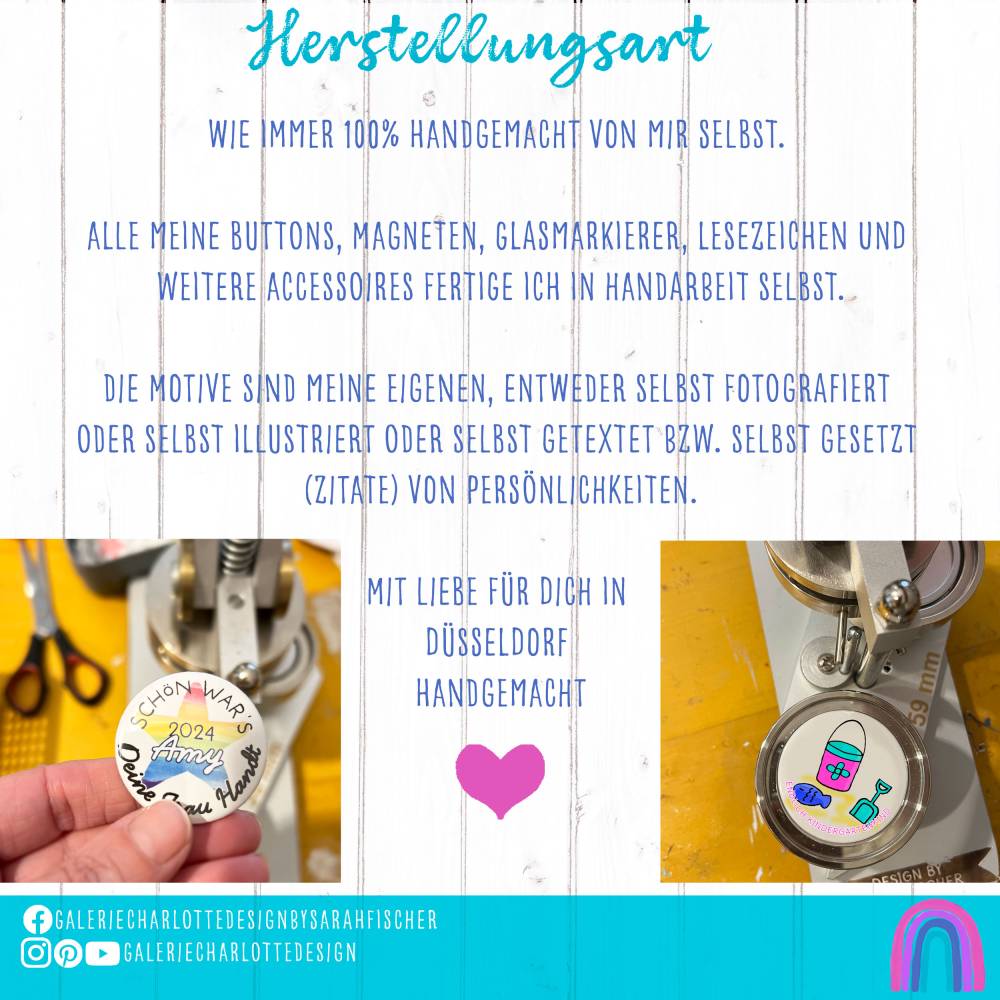 Individualisierter Button mit eigenem Foto/Text | 25/38/59mm | Gastgeschenk Hochzeit & Geburtstag Bild 6