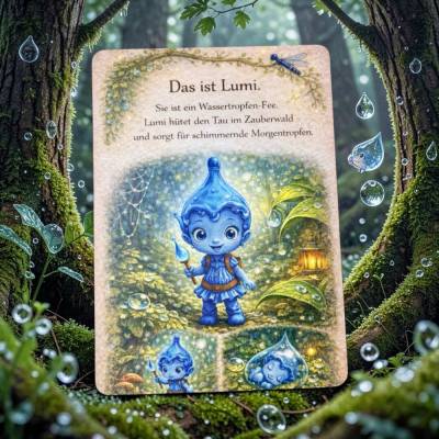 Lumi Sammelkarte A6 „Zauberwald“ – Mopi Charakterkarte | Kawaii Deko & Illustration