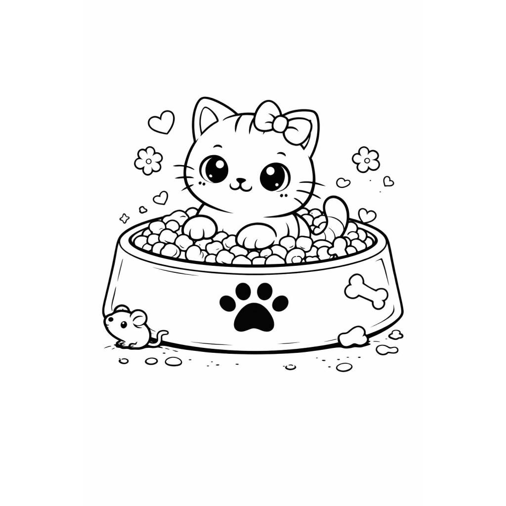 Cute Cats Coloring Book for Kids | 35 Fun & Easy Coloring Pages | Kawaii Cat Coloring Book | Printable PDF Bild 4