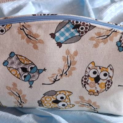 Kulturtasche, Kosmetiktasche, Motiv Eule