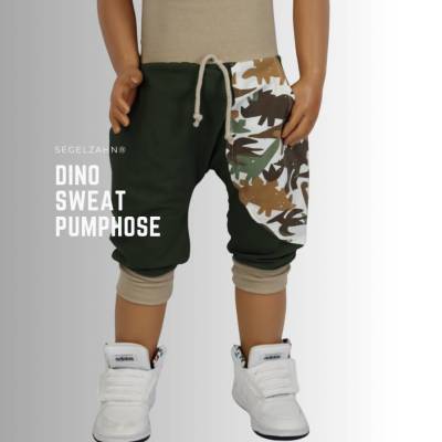 kurze Hose Kinder, Dino Sweat Pumphose Khaki Sommerhose Unisex Kinderhose Junge Segelzahn Sommerkleidung Sweat Shorts Ki