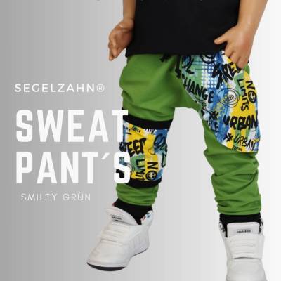 Sweat Hose Kinder Slim Fit Jogger Grün Jungen Pumphose Baby Kind Jogginghose Segelzahn Kinderkleidung Mitwachshose Jungs