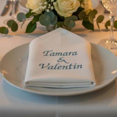Personalisiert Hochzeit Stoffservietten mit Namen