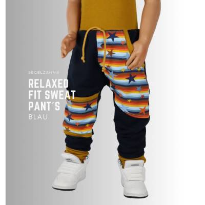 Sweat Hose Kinder, Slim Fit Jogger blau Unisex Kinderhose Jungen und Mädchen Sweathose Kind Baby Kleidung Segelzahn Hose