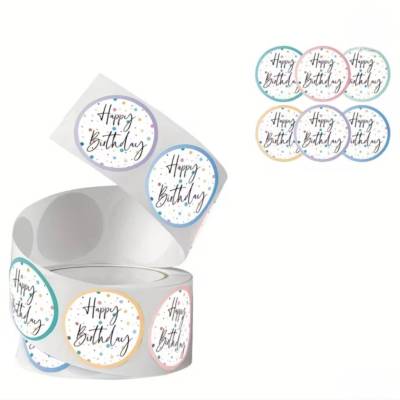 Aufkleber "Happy Birthday" ~ Sticker Herzlichen Glückwunsch ~ Klebesticker Geburtstag